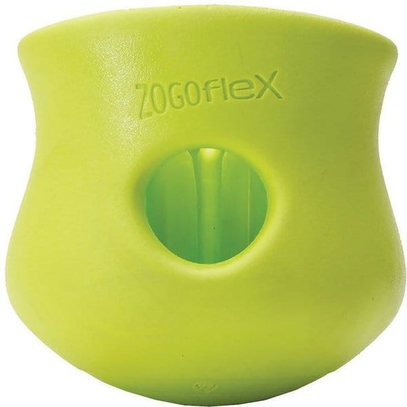 West Paw Zogoflex Toppl Tough Treat Dispensing Dog Chew Toy in Granny Smith Green
