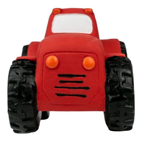 Territory Latex Red Tractor Dog Toy