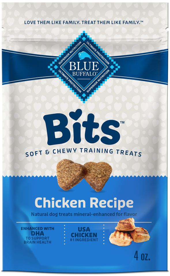 Blue Buffalo Bits Tasty Chicken Recipe Soft-Moist Training Dog Treats