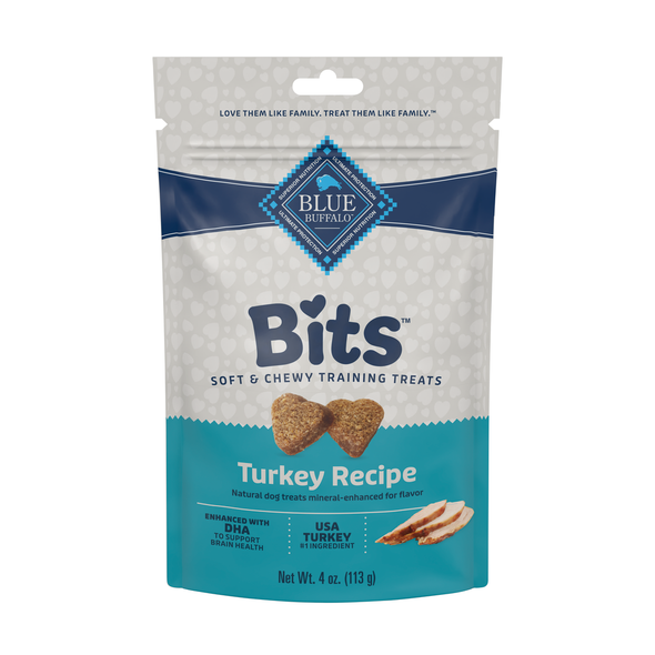 Blue Buffalo Bits Tempting Turkey Recipe Soft-Moist Training Dog Treats