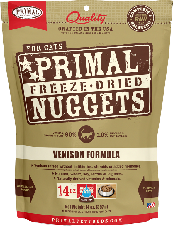 Primal Freeze Dried Nuggets Venison Formula Complete Diet for Cats