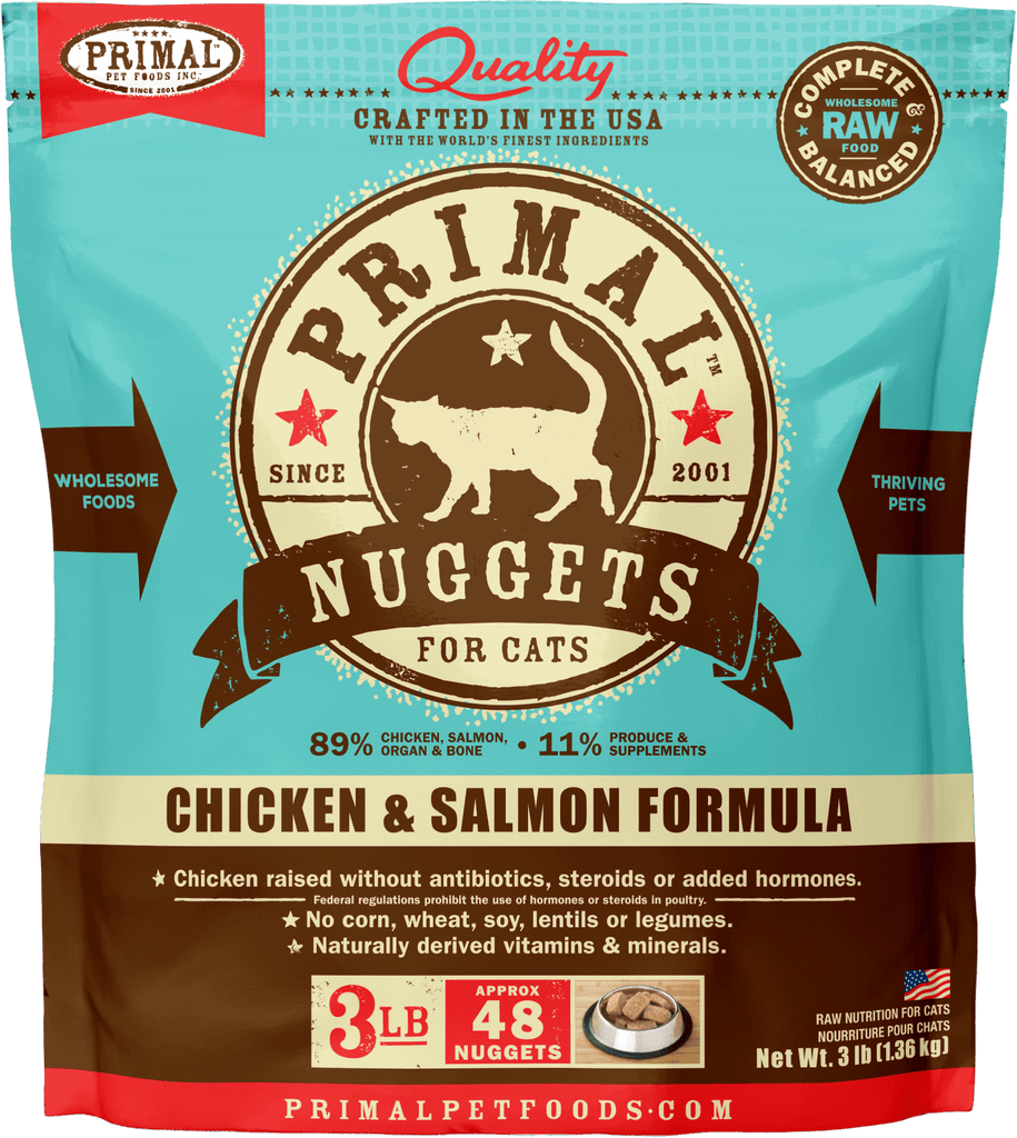 Primal chicken and salmon cat deals food