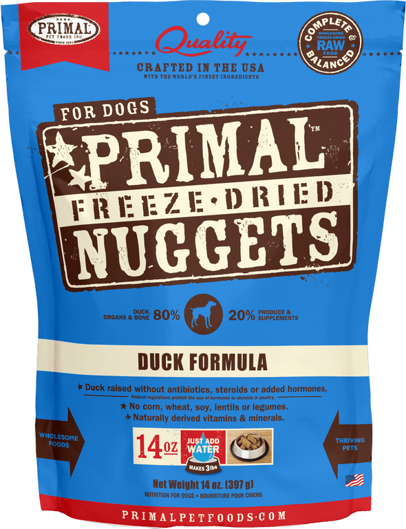 Primal Freeze Dried Nuggets Grain Free Duck Formula Dog Food