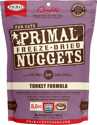 Primal Freeze Dried Nuggets Grain Free Turkey Formula Cat Food