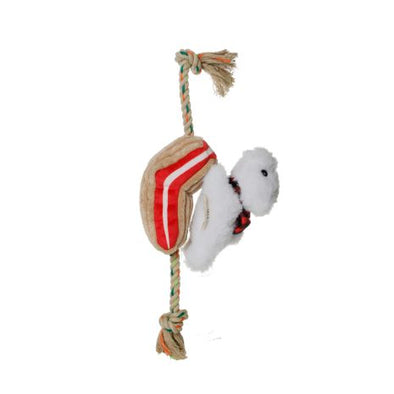 Tall Tails Polar Bear Plush & Tug Holiday Dog Toy