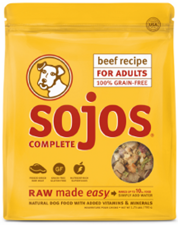 Sojos Complete Beef Recipe Adult Grain-Free Freeze-Dried Raw Dog Food