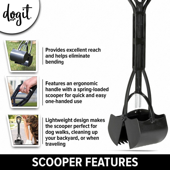 Dogit Clean Jawz Dog Waste Scooper for Grass & Gravel