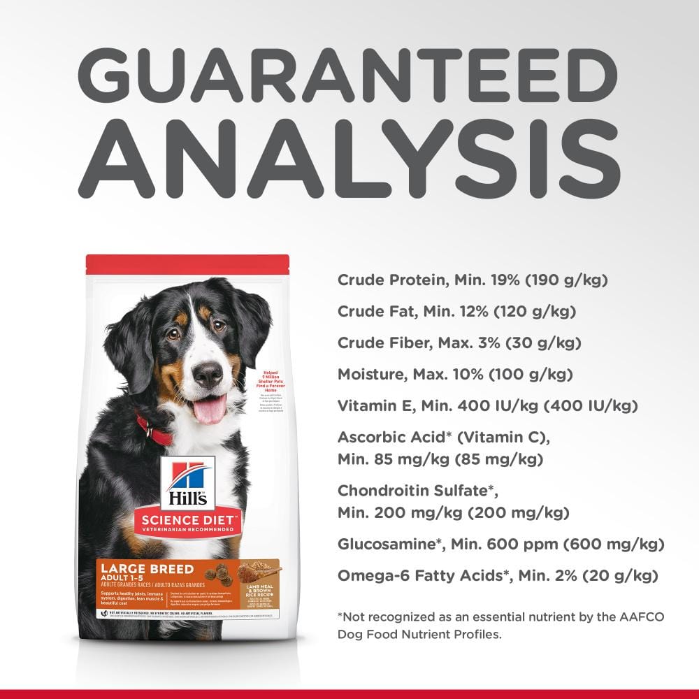 Hill's Science Diet Adult Large Breed Lamb Meal Brown Rice Dry Dog F