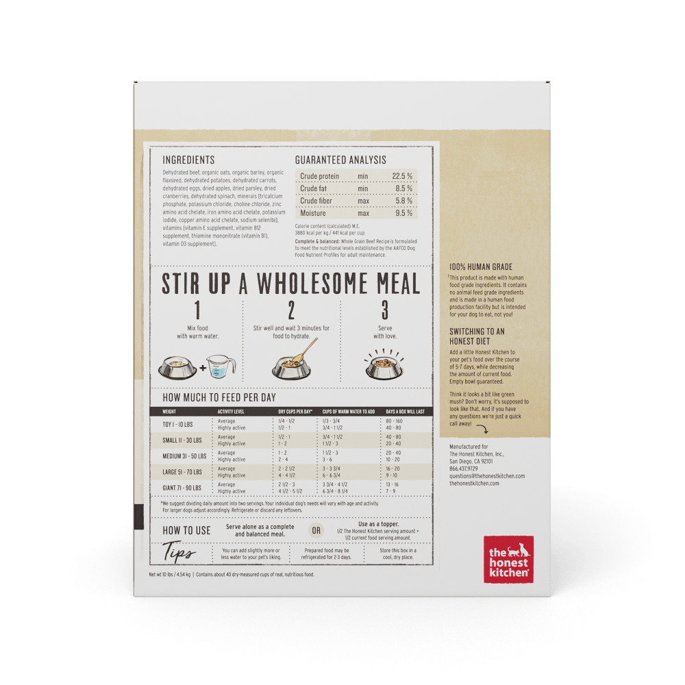 The honest kitchen sales beef