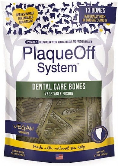 ProDen PlaqueOff System Vegetable Fusion Flavored Dental Bone Dog Treats