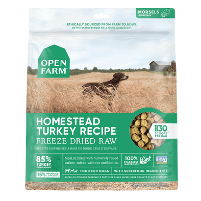 Open Farm Grain Free Homestead Turkey Recipe Freeze Dried Raw Dog Food
