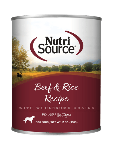 NutriSource Beef & Rice Canned Dog Food