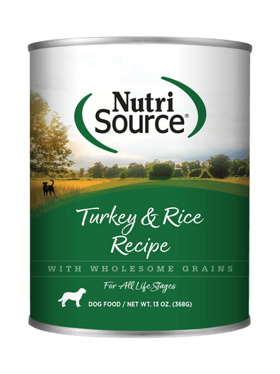 NutriSource Turkey & Rice Canned Dog Food