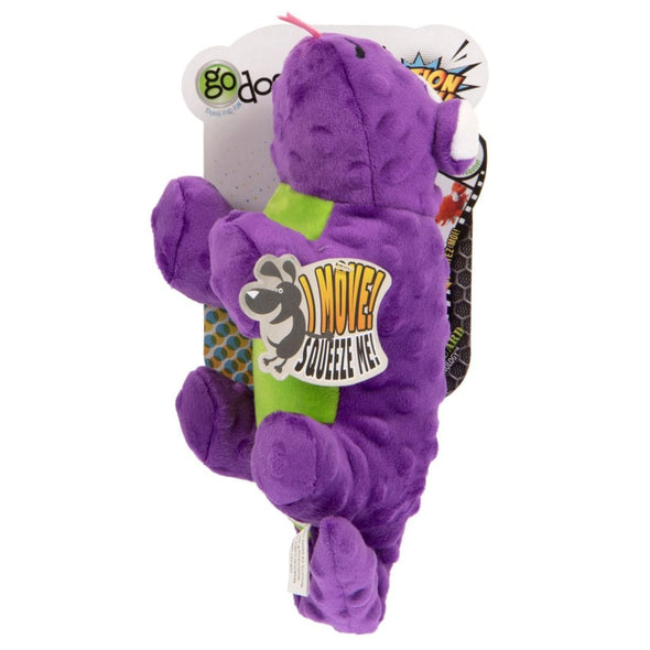GoDog Action Animated Squeaker Plush Lizard Toy for Dogs