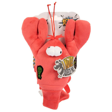 GoDog Action Animated Squeaker Plush Lobster Toy for Dogs