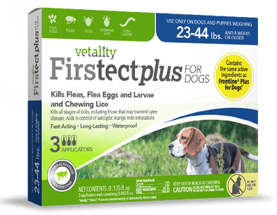 Vetality Firstect Plus Monthly Topical Flea and Tick Treatment for Medium Dogs