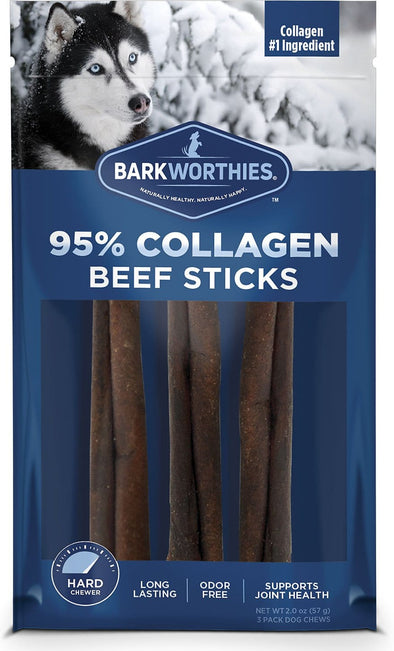 Barkworthies Collagen Chew 3Pk Plain Chews for Dogs