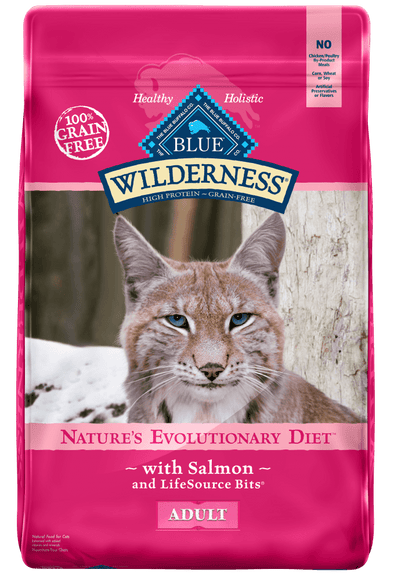 Blue Buffalo Wilderness Grain Free Salmon High Protein Recipe Dry Cat Food
