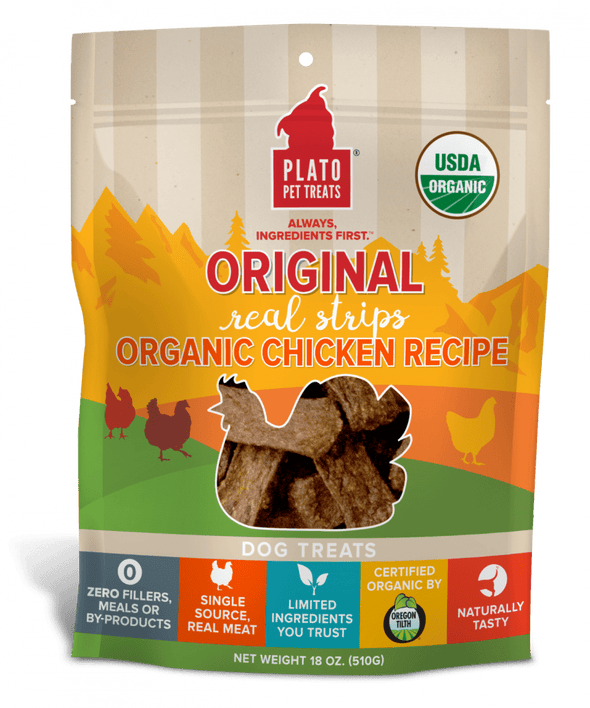 Plato Organic Chicken Strips Dog Treats