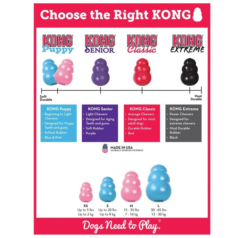 Kong Puppy Binkie Dog Toy Medium Assorted Colors