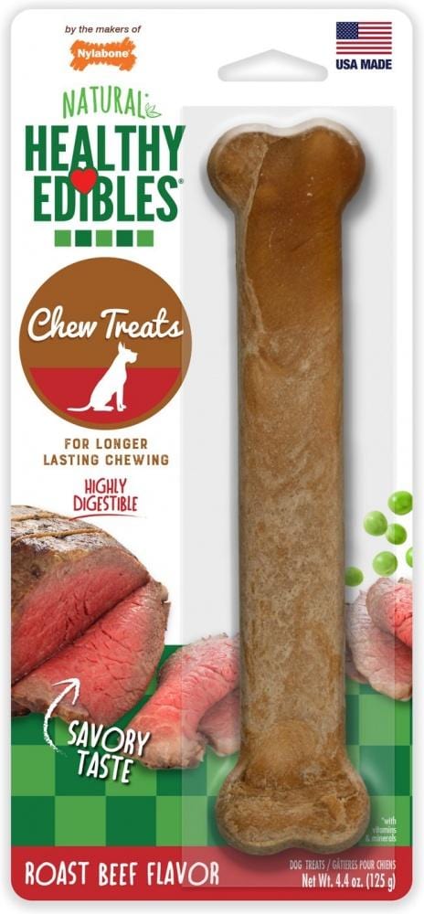 Nylabone Healthy Edibles Roast Beef Flavor Bone Dog Treat