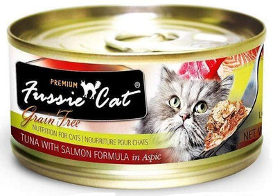 Fussie Cat Premium Tuna with Salmon Formula in Aspic Single Canned Food