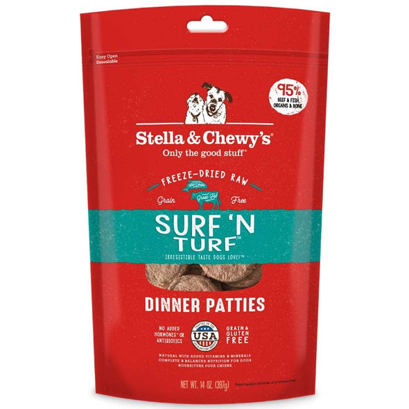 Stella & Chewy's Surf 'N Turf Grain Free Dinner Patties Freeze Dried Raw Dog Food