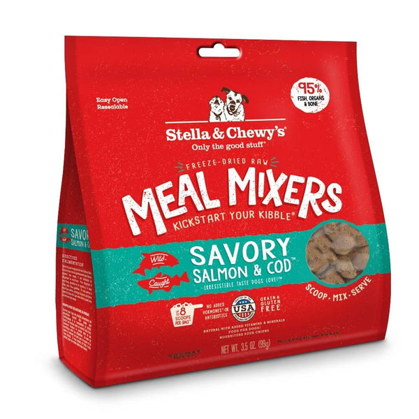 Stella Chewy's Freeze-Dried Raw Savory Salmon Cod Meal Mixers Grai