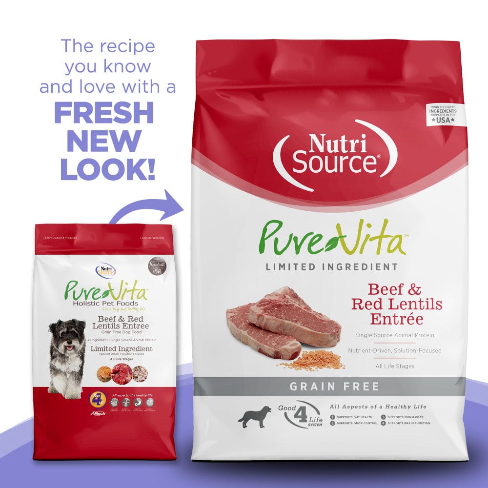 PureVita Grain Free Beef Red Lentils Dry Dog Food