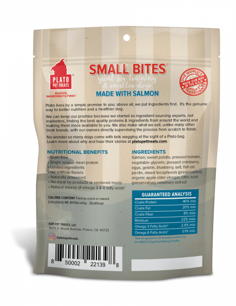 Plato salmon dog shop treats