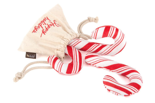 P.L.A.Y. Holiday Classic Candy Canes Toy for Dogs
