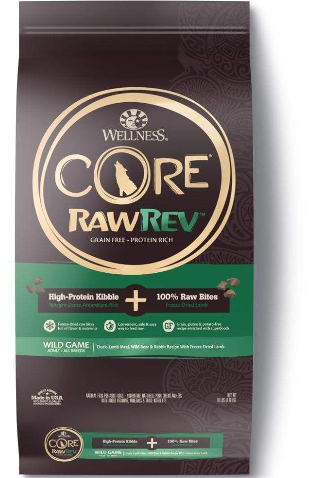 Wellness CORE RawRev Natural Grain Free Wild Game Duck Lamb Wild Boa