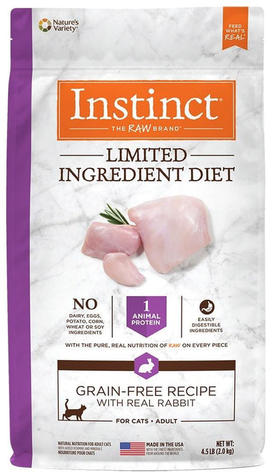 Instinct Limited Ingredient Diet Adult Grain Free Recipe with Real Rabbit Natural Dry Cat Food