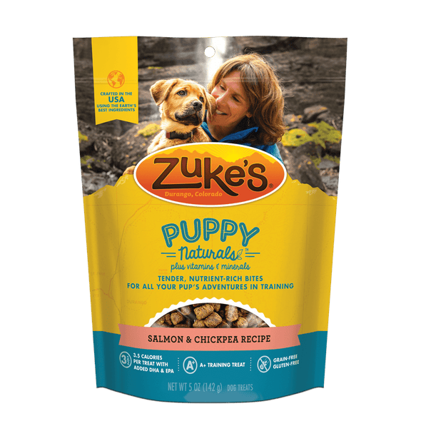 Zukes Puppy Naturals Grain Free Salmon and Chickpea Dog Treats