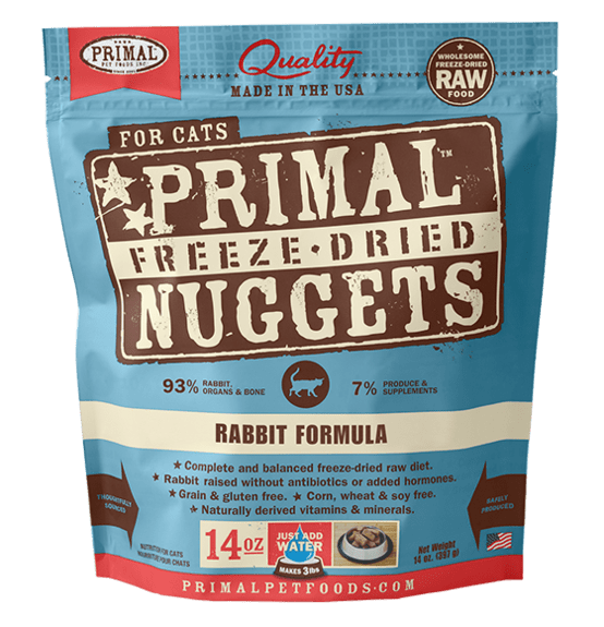 Primal Freeze Dried Nuggets Grain Free Rabbit Formula Cat Food