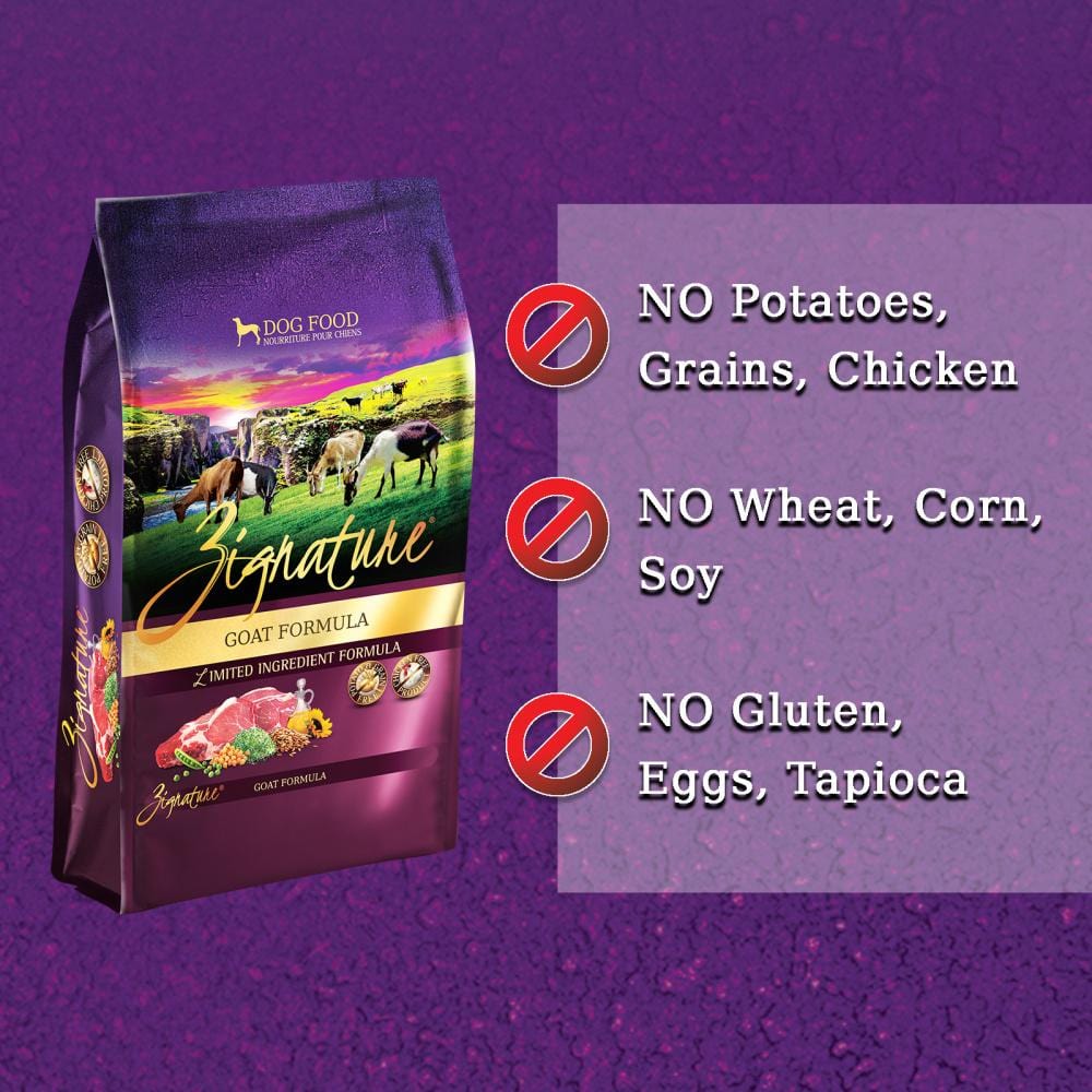 Zignature goat clearance dog food