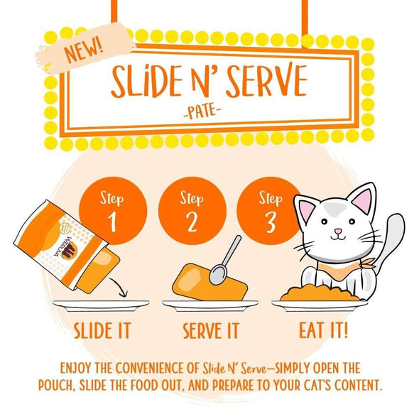 Weruva Slide N' Serve Grain Free Love Connection Chicken & Salmon Dinner Wet Cat Food Pouch