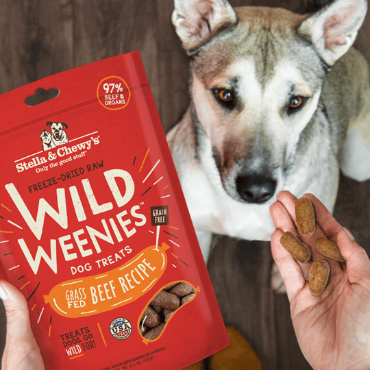 Stella Chewy's Wild Weenies Grain Free Beef Recipe Freeze Dried Raw