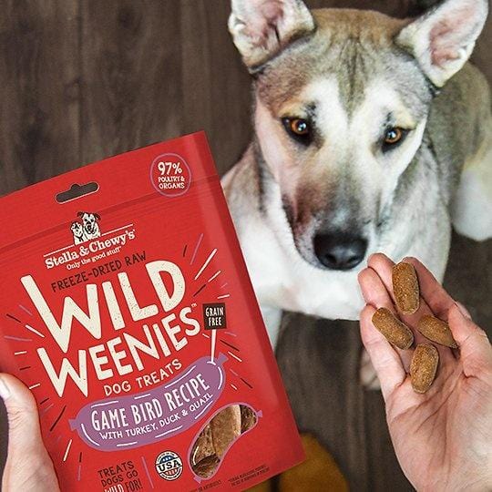 Stella & Chewy's Wild Weenies Game Bird Freeze-Dried Dog Treats 3.25oz