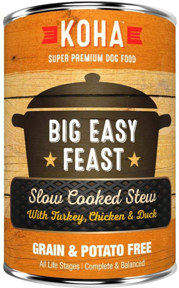 KOHA Grain & Potato Free Big Easy Feast Slow Cooked Stew with Turkey, Chicken & Duck Canned Dog Food