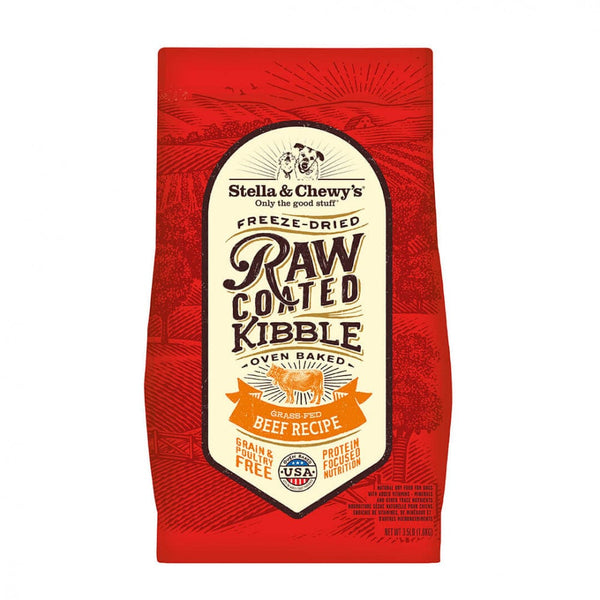 Stella Chewy's Raw Coated Kibble Grass Fed Beef Recipe Dry Dog Food
