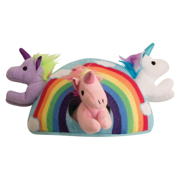 Snugarooz Hide & Seek Rainbow Plush Dog Toy