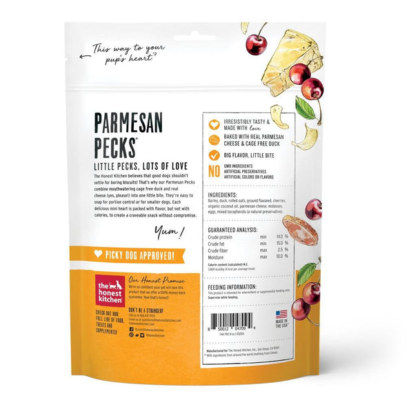 The Honest Kitchen Parmesan Pecks Duck Parmesan & Cherry Recipe Dog Treats