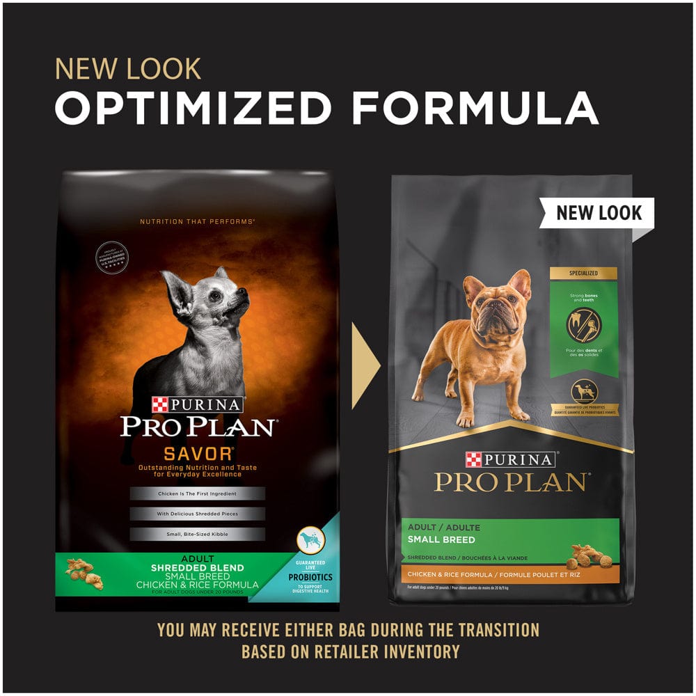 Purina Pro Plan Small Breed Shredded Blend Chicken Rice Formula With