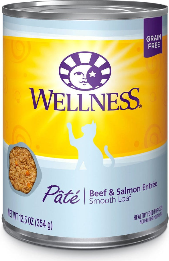 Wellness Complete Health Grain Free Natural Beef and Salmon Recipe Canned Cat Food