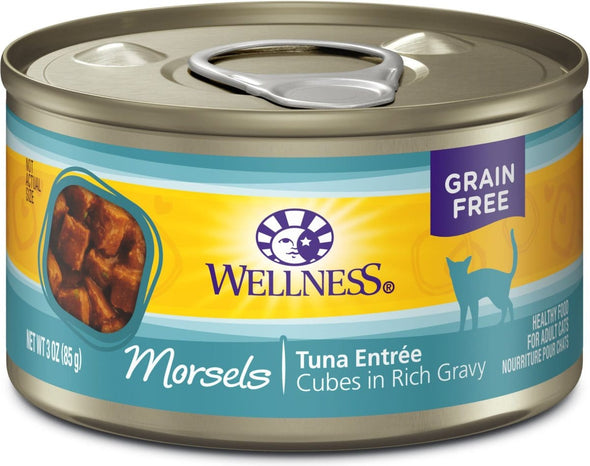 Wellness Grain Free Natural Tuna Morsels Recipe Wet Canned Cat Food