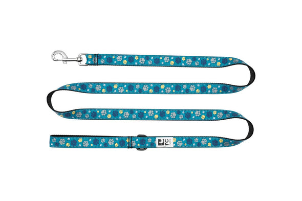 RC Pets Leash for Dogs in Fresh Tracks Teal Pattern
