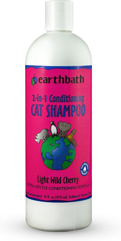 Earthbath 2-in-1 Light Wild Cherry Conditioning Cat Shampoo