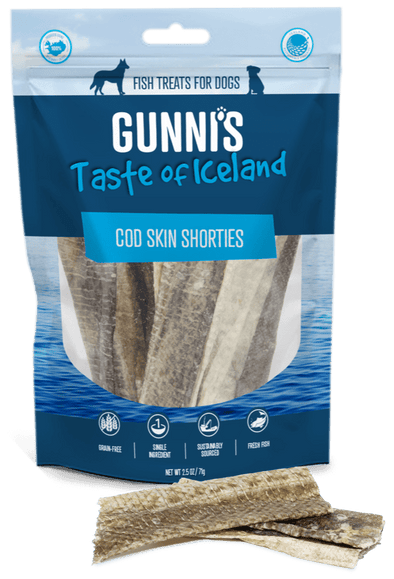 Gunni's Cod Skin Shorties Treats for Dogs