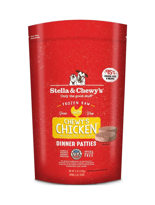 Stella & Chewy's Raw Frozen Chewy's Chicken Dinner Patties for Dogs